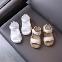 2022 New Summer Children Sandals Genuine Leather Casual Kids Sandals Non-slip Beach Shoes Fashion Toddler Girls Sandals 21-37