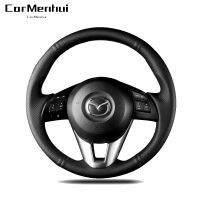 Wear-resistant and Non-Slip Hand Sewn Steering Wheel Cover For Mazda CX-5 CX5 Atenza 2014 New Mazda 3 CX-3 2016