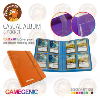 Gamegenic - Casual Album 8-Pocket แฟ้ม อัลบั้ม ใส่การ์ด 8 ช่อง (หน้า-หลังด้านละ 4 ช่อง) สำหรับใส่การ์ดสะสม ศิลปินไอดอล / Pokemon TCG / MTG / FaB