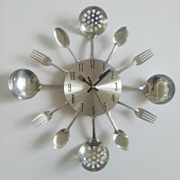 Real Metal Wall Clock Knife Kitchen Decoration Quartz Mute Modern Separates Needle Watch Home