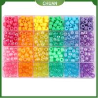 CHUAN 720 PCS พลาสติกทำจากพลาสติก ชุดทำสร้อยข้อมือลูกปัด Kandi ชุดทำสร้อยข้อมือ 69มม. ลูกปัดโพนี่สายรุ้ง งานฝีมือทำเครื่องประดับ DIY สายรุ้งสีรุ้ง ลูกปัดโพนี่ กำไลข้อมือสร้อยข้อมือ