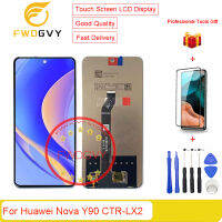 FWDGVY 6.7 “หน้าจอด้านหน้าดั้งเดิมสำหรับ Huawei Nova Y90จอแสดงผล CTR-LX2 LCD + เครื่องมือซ่อมแซมของขวัญฟรี + กระจกเทมเปอร์1ชิ้น