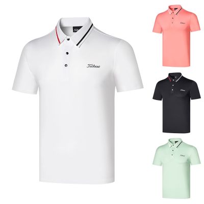 Le Coq Titleist Honma XXIO PEARLY GATES  Mizuno Odyssey▦  Golf clothing Titlis short-sleeved mens summer outdoor sports POLO shirt quick-drying breathable golf jersey