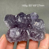 100 ธรรมชาติสีเขียวสีม่วงหัวใจก้าว Fluorite คริสตัลดิบหินแร่อัญมณีตัวอย่าง