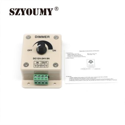 【Worth-Buy】 Szyumy Sakelar Peredup Led 12V 24V คอนโทรลเลอร์ควบคุมแรงดันไฟฟ้า8a สำหรับแผ่นเรืองแสงแถบไฟ Led