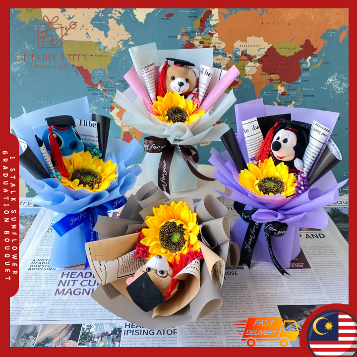 Sunflower Graduation Bouquet convocation bouquet graduation flower