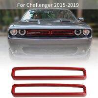 Grille Inserts ABS Grill Cover Trim Kit Exterior Accessories for Dodge Challenger 2015-2019, Red