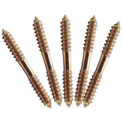 M8 x 70mm Double Ended Wood to Wood Furniture Fixing Dowel Screw 5Pcs