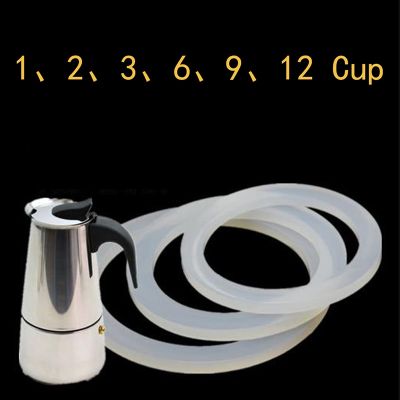 2/4PCS Silicone Moka Pot Seal Ring Stainless Steel Filter Coffee Pot Washer 3mm Thickness Gasket Ring Coffee Makers Accessories
