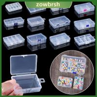 ZOWBRSH 12รูปแบบ กล่องคลิป องค์กรบ้าน อุปกรณ์เก็บยา ภาชนะเพชรเครื่องประดับ ที่ใส่ลูกปัดงานฝีมือ กล่องเก็บของ