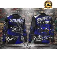 2023 design YAMAHA SNIPER Black Blue Full Sublimation long sleeve t-shirt 3D printed long-sleeved motorcycle jersey，Can be customization