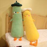 Funny chicken long strip pillow girl sleeping clip leg doll soft bed side pillow cute lying pillow cushion bed head back