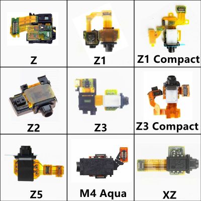 แจ็คชุดหูฟังหูฟังหูฟังพอร์ตเสียงแบบซ็อกเก็ตหูฟังสายเคเบิ้ลยืดหยุ่นสำหรับ Sony Xperia Z1 Z5 Z3 Z2ขนาดเล็กกะทัดรัด Z4 Z