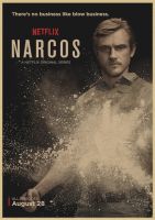 โปสเตอร์ผ้าไหมภาพพิมพ์ศิลปะแบบเรโทร Narcos Tv Seriesretro 0726สไตล์เลือกได้มาก