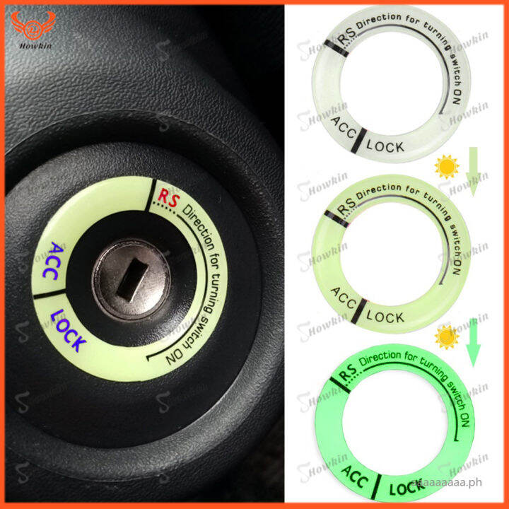 Glow Key Ring Hole Sticker Lumunous Ignition Switch Cover Motorcycle