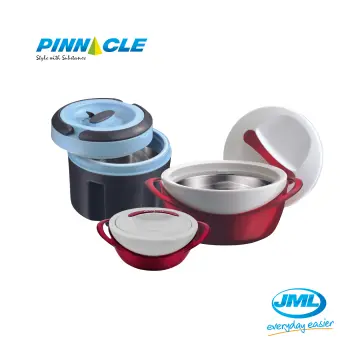 Pinnacle Thermoware 3-Pc Set Stainless Steel Bowl Insulated Food Container,  Turquoise 