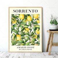 Sorrento Lemon Amalfi Wall Art ภาพวาดผ้าใบพิมพ์ผลไม้ห้องครัวโมเดิร์นโปสเตอร์รูปภาพห้องรับประทานอาหารตกแต่งบ้านไอเดียของขวัญคุณภาพสูง Artwork