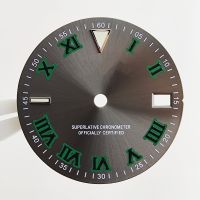 hot【DT】 NH35 dial NH36 28.5mm green luminous Suitable for movement watch accessories repair tool