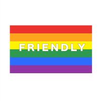 90x150cm Friendly rainbow gay flag