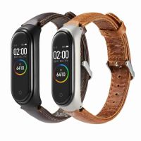 Fashion Genuine Leather Watch Band Strap for Xiaomi Mi Band 6 5 Miband 4 Leather Wrist Strap band For xiaomi mi band 3 bracelet Smartwatches