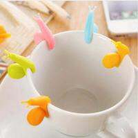 6Pcs/Set Random Color Cute Snail Shape Silicone Tea Bag Clips Holder Tableware Tea Pot Decoration Drinkware Kitchen Supplies