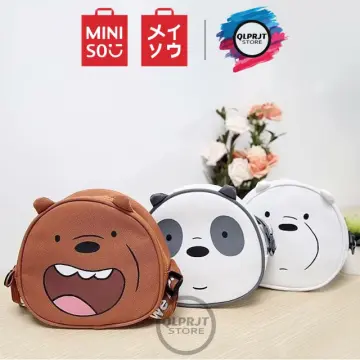 Miniso, Bags, Nwt We Bare Bears Grizzly Miniso Tote From Japan New