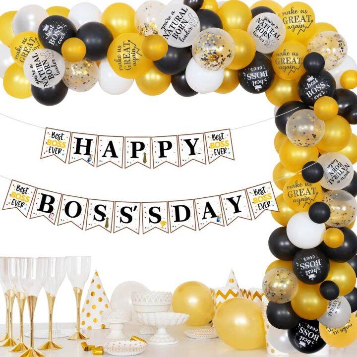 JOYMEMO Happy Boss’s Day Theme Party Decorations Happy Boss’s Day ...