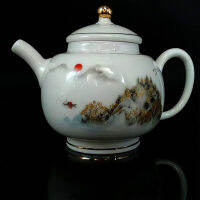 จีนชา Infuser กาต้มน้ำ Vintage Jingdezhen Porcelain กาน้ำชาดินกรองสำหรับจัสมินอูหลงจีน Te Guan Yin Puer ชา