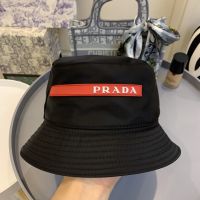 Originalสมุทรปราการ Prada หมวกชาวประมงหมวกทรงถังสำหรับแฟชั่นสำหรับผู้หญิงชายและหญิงหมวกบังแดด