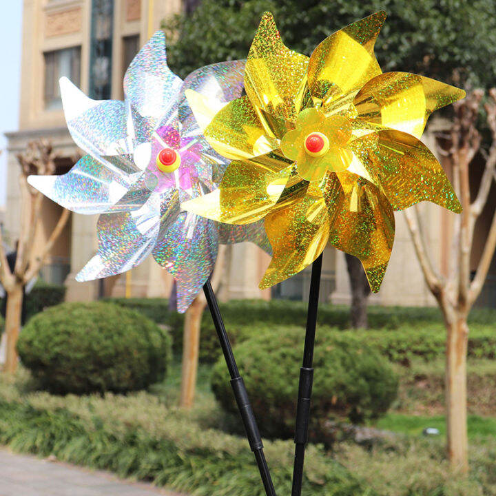 lowest-price-mh-ผู้ผลิตนก-pinwheels-สะท้อนแสง-sparkly-bird-deterrent-windmill-ป้องกัน-garde