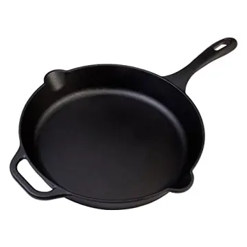 Victoria 15 in. Black Cast Iron Tawa Budare Comal Skillet Seasoned