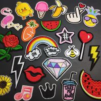 Cute Animal Badge Stickers DIY Embroidery Patches For Kids Clothing Iron On Patch Embroidered Appliques Clothes Hats Patchs Haberdashery