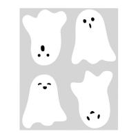 Halloween Stickers White Ghost Horror Decal Rewritable Removable Wall Stickers For KidsParty DIY Halloween Window Decor usual