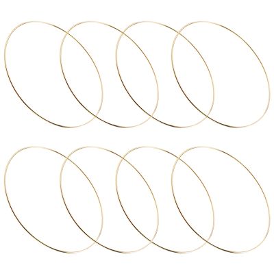 8 Pack 10 Inch Gold Dream Catcher Metal Rings Floral Hoops Wreath Macrame Creations Ring for DIY Crafts