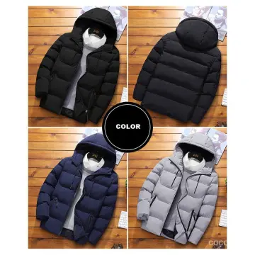 Mens black padded on sale coats