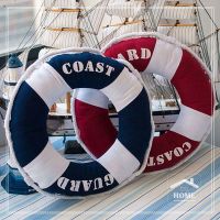 be Home New Arrival High Quality 3D Life Ring Buoy Cushion Contton Navy and Red for Home and Coffee Shop
