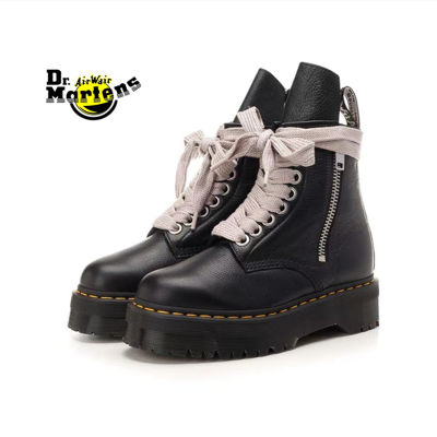 Doc Dr. Martens Air Wair 1460แพลตฟอร์มไนลอนลูกไม้ขึ้นรองเท้าบูท Martin ซิปด้านข้างรองเท้าบูทหุ้มข้อรองเเท้าบูทจักรยานยนต์อังกฤษ