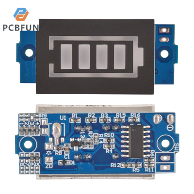 pcbfun หน้าจอแสดงผลสีเขียวทั่วไป12V 1-5สายแบตเตอรี่รถยนต์ไฟฟ้าโมดูลแบตเตอรี่ตัวบอกความจุแสดงสถานะพลังงาน