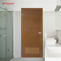 ส่งฟรี!! Polywood โพลีวูด - ประตู PVC รุ่น TD-2 THAIDOOR บานช่องลม ลายไม้ สำหรับห้องน้ำ