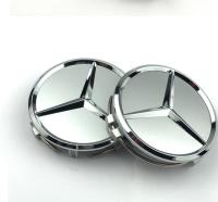 4ชิ้น75มมศูนย์ล้อรถขอบดุมล้อสำหรับล้อเมอร์เซเดส-เบนซ์ป้ายแต่งรถ Hubcap