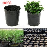 20pcs Disposable Nursery Pot Plastic Nutrition Bowl Plant Seedling Cup Black Plant Grow Bag 10 Size Garden Supplies Seedling Box
