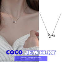 COCOJEWELRY 2022ใหม่น้ำคลื่นกระดูกไหปลาร้าโซ่สไตล์ที่เรียบง่ายโบว์จี้