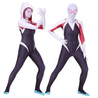 Spiderman Cosplay Costume Spider Man Into The Spider Verse Gwen Stacy Cosplay Costume Jumpsuit Halloween Bodysuit For Kids Adult