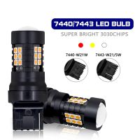 2pcs Car Signal Lamp T20 Led 7443 W21/5W W21 5W WY21/5W Bulbs 7440 WY21W W21W 3030 21SMD Canbus Turn Brake Backup Reverse Light