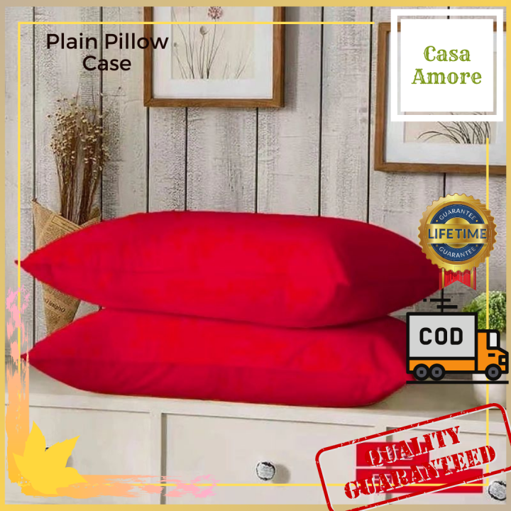 Plain Pillow Case SET of 2 18x28 Inches Pillow Case Washed Cotton