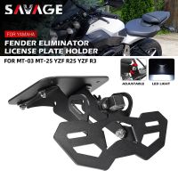 Tail Tidy Fender Eliminator For YAMAHA YZF R3 R25 MT-03 MT-25 MT03 MT25 Motorcycle Registration License Plate Holder LED Light