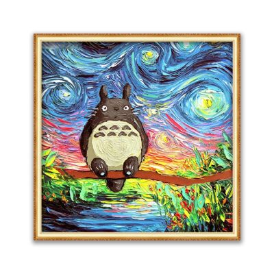 【hot】◕  Cartoon Anime 11CT Embroidery Kits Needlework Set Printed Canvas Cotton Thread Decoration Hot Sell
