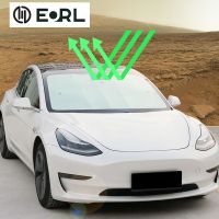 [New Changes]ที่บังแดดหน้าของ Model3ที่กันแดดรถยนต์กระจกบังแดดรุ่นเทสลารุ่น3อุปกรณ์เสริมป้องกันรังสียูวีสามชิ้น