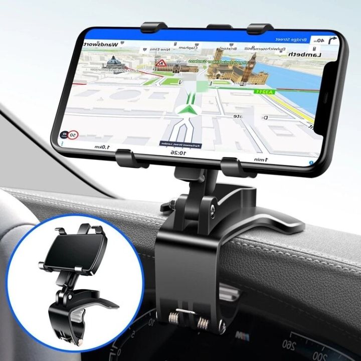 360-car-rearview-mirror-phone-holder-for-car-mount-phone-and-gps-holder-support-rotating-adjustable-telescopic-phone-stand-car-mounts