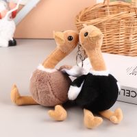 【LZ】卍  Cute Ostrich Keychain for Kids Cartoon Plush Toy Pendant Doll Car Bag Backpack Chaveiro Decor Gift 1PC